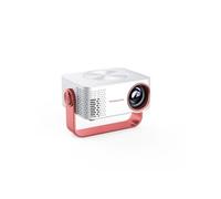 Brightake Mini projecteur 1080P avec WiFi et haut-parleur - Projecteur LED portable pour téléphone portable et home cinéma, blanc + rouge