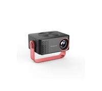 Brightake Mini projecteur 1080P avec WiFi et haut-parleur - Projecteur LED portable pour téléphone portable et home cinéma, noir + rouge