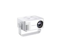 Brightake Mini projecteur 1080P avec WiFi et haut-parleur - Projecteur LED portable pour téléphone portable et home cinéma, blanc