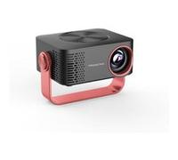 Brightake Mini projecteur 1080P avec WiFi et haut-parleur - Projecteur LED portable pour téléphone portable et home cinéma, noir + rouge