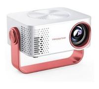 Brightake Mini projecteur 1080P avec WiFi et haut-parleur - Projecteur LED portable pour téléphone portable et home cinéma, blanc + rouge