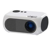 Brightake Mini projecteur, 1080P, son surround 360°, portable, adapté à la télévision, aux spectacles, aux concours, aux jeux vidéo, 19 x 16,8 x 8,2 cm, blanc