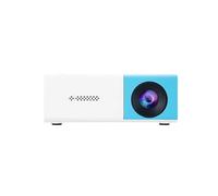 Brightake Mini projecteur portable 1080P, sans fil, USB, projecteur LED, transmission d'écran, compact, bleu-blanc