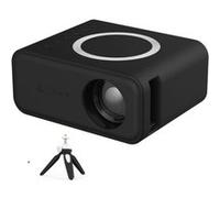 Brightake Mini projecteur, portable, prend en charge les connexions sans fil, offre plusieurs interfaces, trois options de fixation, 11 x 9 x 5 cm, noir