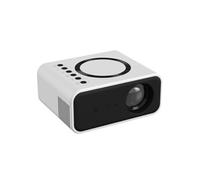 Brightake Mini projecteur, portable, prend en charge les connexions sans fil, offre plusieurs interfaces, trois options de fixation, 11 x 9 x 5 cm, blanc