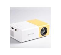 Brightake Mini projecteur, portable, résolution HD, adapté à un usage domestique, compatible ordinateurs portables/PC/Smartphone jaune