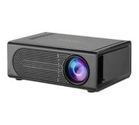 Brightake Mini projecteur, projecteur portable, LED HD 1080p, miroir d'écran filaire, compatible avec les systèmes iOS et Android, interfaces HDMI + USB + audio, noir