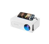 Brightake Mini projecteur, Projecteur portable, LED, Prend en charge iOS et Android, Compatible avec les ordinateurs portables/PC/Smartphone, Blanc