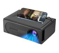 Brightake Mini projecteur, Projecteur portable, LED, Prend en charge iOS et Android, Compatible avec les ordinateurs portables/PC/Smartphone, Noir