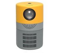 Brightake Mini vidéoprojecteur avec WiFi 5G, portable, support Full HD, transfert de données rapide, faible délai, AV/HDMI/USB, jaune gris