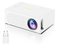 Brightake Mini vidéoprojecteur, Portable, Rétroprojection d'écran filaire, Prend en charge iOS et Android, Compatible avec les ordinateurs portables/PC/Smartphone, Blanc G