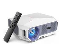 Brightake Projecteur 720P, chaîne hi-fi stéréo, projection 200 pouces, connexion sans fil, longue durée de vie de la lampe, silencieux, pour home cinéma et présentations, blanc