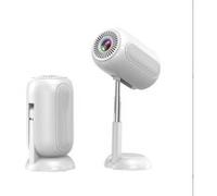 Brightake Projecteur à tête relevable dissimulée, compatible avec la lecture vidéo 4K, 2,4 G / 5 G HZ, compatible avec une multitude d'appareils, 22 x 12,4 x 12,4 cm, blanc