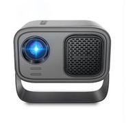 Brightake Projecteur, Bluetooth sans fil, mise au point électronique, Android 9.0, adapté au home cinéma, aux réunions, aux jeux, 17,5 x 11 x 10,2 cm, noir