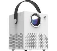 Brightake Projecteur portable, 1080P, double fréquence 2,4G / 5G, correction trapézoïdale à quatre points, écran identique à celui d'un téléphone portable, 13,5 x 12,5 x 16,5 cm, blanc