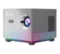 Brightake Projecteur portable, 8K, 2 GB + 16 GB, 1280 x 720P, plusieurs connexions, BT5.0, pour le bureau, l'extérieur, les fêtes de famille, 14,4 x 14,4 x 12,4 cm, gris