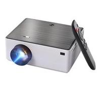 Brightake Vidéoprojecteur, 1080P, double fréquence 2,4G/5G, correction ±15°, connectable à un smartphone/une tablette/un ordinateur portable/une clé USB/un DVD, 21,5 x 18 x 8,8 cm, blanc