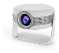 Brightake Vidéoprojecteur, 720P, projection à 130°, correction trapézoïdale, portable, adapté au camping, au bureau, à la maison, blanc-gris