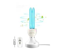 BrightArk 15W Lampe UV Germicide UVC Lampe Ultraviolet Ozone Avec Télécommande et 15/30/60 Minuterie, Double Sterilisateur avec Tube de Quartz Stérilisation UVC 254nm pour Chambre,Cuisine,Toilette