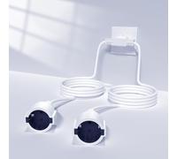 BrightArk 2M Double Fiche pour Prise de Courant, Rallonge avec 2 Prises 16A/250V Double Prise Electrique, Prise Double à Rallonge de Contact de Protection, pour Cuisine, Bureau, Maison Max 4000W