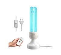 BrightArk 55W Lampe UV Germicide UVC Lampe Ultraviolet Ozone Avec Télécommande et 3 Minuterie, Double Sterilisateur avec Tube de Quartz Stérilisation UVC 254nm pour Chambre,Cuisine,Toilette