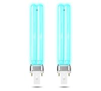 BrightArk 9W G23 PLS Ersatz UV-Lampe 2Pack UV-Lampen Lampe Ultraviolett Sterilisator Licht für Teich UVC-Klärer und UV-C Teichfilter