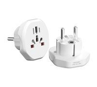BrightArk Adaptateur Prise Universel de, Adaptateur de Voyage 10A Fast Charge Universal Travel Adapter, Adaptateur de Prise International pour USA Europe UK Australie USW, Adaptateur Universel