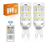 BrightArk Ampoule G9 LED Smart avec Télécommande, Ampoules G9 Dimmables à Changement de Couleur 3000K/4000K/6000K, Luminosité Réglable de 10% à 100%, Fonction Minuterie et Mémoire, Lot de 2