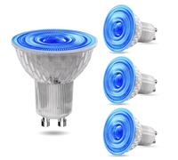 BrightArk Ampoule LED GU10 Couleur Bleu,5WMR16 lampe LED Bleue non dimmable, Angle de faisceau 120°, Halogène 50W équivalent, pour éclairage paysager et éclairage décoratif,Lot de 4