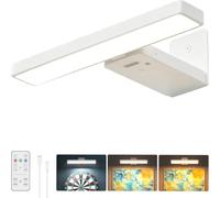 BrightArk Applique Murale Sans Fil Applique Murale Rechargeable, Blanc | 3 températures de couleur,Télécommande, angle réglable, éclairage pour tableaux, photos, cible fléchettes, montage mural