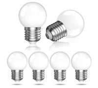 BrightArk E27 Ampoule LED, Ampoule LED gouttelettes G45/P45 3W Remplacement 30W, angle d'éclairage à 360° 3000K blanche chaude E27 filée Ampoule de golf, non réglable 6 pièces