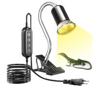 BrightArk Lampe chauffante Tortue,Contrôle de température chronométré lampe chauffante terrarium,Jusqu'à 200W E27 Lampe de chauffage,AC220-240V chauffante tortue adapté pour Tortue,Lézard,Sans ampoule