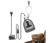 BrightArk Lampe Chauffante Tortue d'eau e27, Dome Lampe Chauffante Terrarium avec 1 Ampoule Céramique Chauffante 100W, Support Lampe Terrarium 160W, Lampe Pour Tortue, Serpent, Lézard, Poussin, Chiot