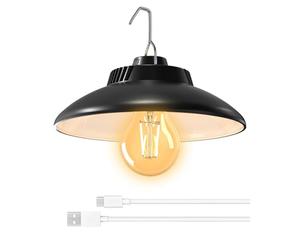 BrightArk Lampe de camping rechargeable, lampe de camping LED avec batterie 2600 mAh, étanche IPX4, 2 modes d'éclairage, lampe de tente suspendue pour camping, jardin