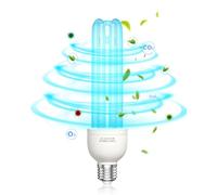 BrightArk Lampe Ultraviolet Ozone 55W Lampe UV Germicide UVC avec Ampoule Ozone E27 Ampoule UV Sterilisateur avec Tube de Quartz Stérilisation 254nm AC220-240V pour Toilette, Chambre L'air Frais