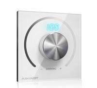 BrightArk Variateur D'intensité LED DC 12-24V PWM, Interrupteur Variateur 12V avec Affichage Numérique Variateur LED 12V pour RV Ampoules LED Dimmables Lampes Halogènes