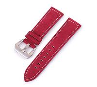 Brightassistant Bracelet de montre de gueule de gueule de montre en cuir 18/20/22mm, Rouge, 20mm