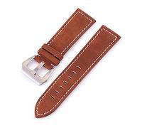 Brightassistant Bracelet de montre de gueule de gueule de montre en cuir 18/20/22mm, Rouge-marron, 18mm