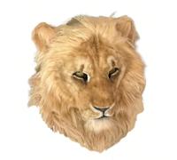 BrightAura Masque de Tête de Lion Réaliste pour Adulte - Déguisement ou Décoration | Fausse Fourrure pour Cosplay, Théâtre, Mur