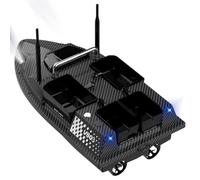 BrightBud V803 PRO RC Bateau à appât GPS avec sondeur écho, portée de 500 m, 4 chambres d'alimentation et 200 points de chemin, avec fonction pilote automatique et retour, bateau d'alimentation pour