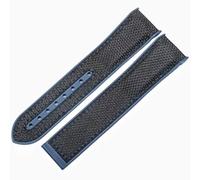 BrightBulb 20mm Bracelets de Montre en Silicone Bracelet de Montre Homme en Toile de Nylon pour Ome-ga Sea-master Planet Ocean 8900 9900 8800-#6 avec Noir Boucle
