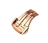 BrightBulb Boucle de Ceinture de Montre Pliante Double Presse Papillon Boucle Sangle Accessoires de Remplacement Boucle pour Ome-ga AQUA TERRA-Or Rose 20mm