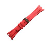 BrightBulb Bracelet de montre de remplacement en silicone boucle ardillon 27mm bracelet en caoutchouc étanche pour Casio GA-2100 AP-Rouge Gold Buckle
