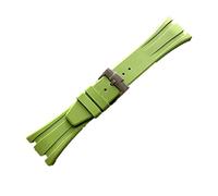 BrightBulb Bracelet de montre de remplacement en silicone boucle ardillon 27mm bracelet en caoutchouc étanche pour Casio GA-2100 AP-Vert Clair Black Buckle