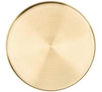 BrightCheer Plateau de rangement décoratif rond doré en acier inoxydable pour bijoux, cupcakes, journal intime