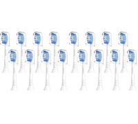 BrightDeal Lot de 16 Têtes de Brosse à Dents Douces - Compatibles avec Philips Sonicare Sensitive les brosses à dents électriques - Blanches