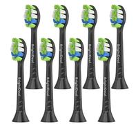 BrightDeal Têtes de Brosse Compatibles avec Philips Sonicare - Lot de 8 pour Brosse à Dents Électrique Sensitive - Noir