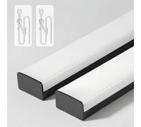 BrightFly Lot de 2 Réglette LED 120cm, 33W 3610LM Néon LED 3CCT (3000K-6500K), Luminaire Intérieur avec Éclairage Large Zone, Linkable avec Prise EU pour Garage, Atelier et Cave - Noir