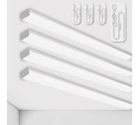 BrightFly Lot de 4 Réglette LED 120cm, 33W 3610LM Néon LED 3CCT (3000K-6500K), Luminaire Intérieur avec Éclairage Large Zone, Linkable avec Prise EU pour Garage, Atelier et Cave - Blanc