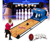 BrightFootBook Console Jeu de Bowling d'intérieur avec Tableau Bord électronique à LED,réinitialisation Automatique, éclairage, Effet sonore Simulation, pour Enfants et Adultes,3.5m